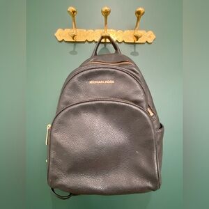 Michael Kors Black Pebbled Backpack